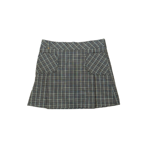 Lole Skort Athletic Skirt Navy Plaid Women’s Size 10 Pleated Quick Dry - Picture 1 of 8